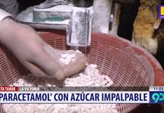 Coronavirus en Perú: sujetos elaboraban paracetamol bamba con azúcar impalpable y harina