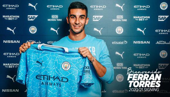 Ferran Torres llegará al Manchester City procedente del Valencia. (Foto: Man. City)