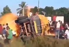 Liberia: 40 personas mueren cuando intentaban robar combustible de un camión volcado | VIDEO