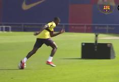 Dembelé regresa a los entrenamientos del Barcelona
