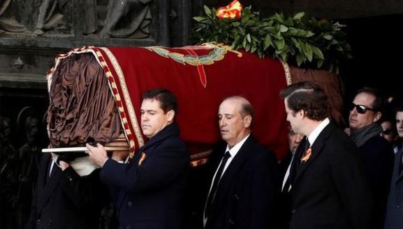 Los restos de Franco fueron sacados de la basílica por algunos de sus descendientes. Foto: Reuters