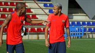 Neymar volvió a entrenar en el Barcelona 110 días después