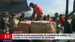 Llega ayuda humanitaria de América TV, Canal N y Ministerio de Defensa a Junín
