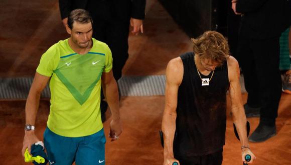 Rafael Nadal lamentó la lesión de Alexander Zverev. (Foto: Reuters)