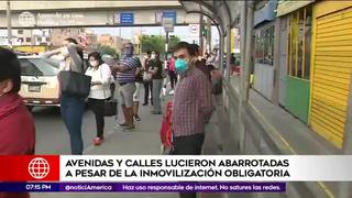 Coronavirus en Perú: avenidas y calles lucieron abarrotadas a pesar del estado de emergencia