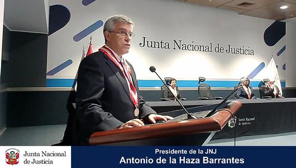 Antonio de la Haza, presidente de la JNJ, cuestionó el fallo del TC que volvió a inhabilitar a Inés Tello y Aldo Vásquez. (JNJ)
