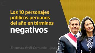 Heredia y Humala lideran encuesta de personajes negativos 2016