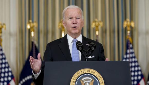 El presidente de EE.UU., Biden, habla sobre la aprobación del Acuerdo Bipartidista de Infraestructura en el Comedor Estatal de la Casa Blanca en Washington, DC, EE.UU., (Foto: Al Drago / Bloomberg).