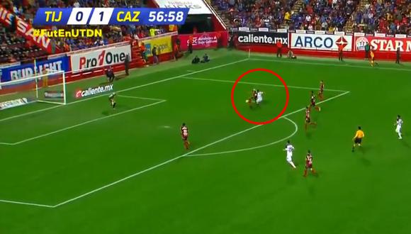 Cruz Azul vs. Tijuana: el gol de Martín Cauteruccio para el 2-0 de los 'Cementeros'. (Foto: captura)