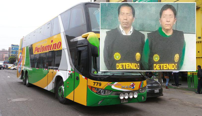 Esta tarde, la policía recapturó al chofer y copiloto de la Empresa de Transportes Palomino acusados de abusar sexualmente de una terramoza. (USI / PNP)