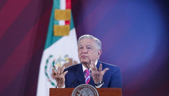 El presidente de México, Andrés Manuel López Obrador, habla durante una rueda de prensa el 6 de julio de 2023, en Ciudad de México, México. (Foto de Isaac Esquivel / EFE)