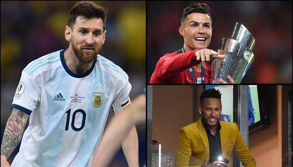 La revista Forbes consideró a los tres futbolistas como los deportistas con mejores ingresos en el 2019. (Fotos: AFP)