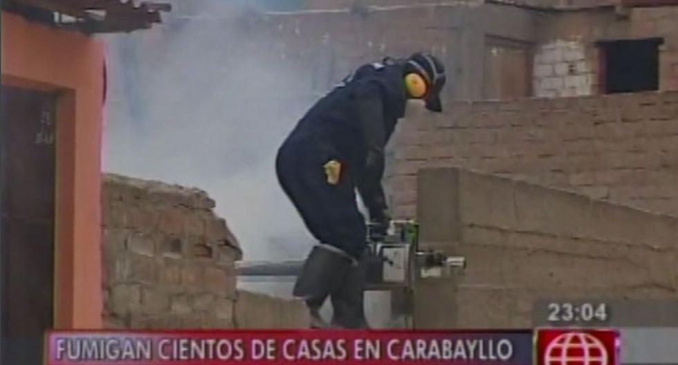 Zika: viviendas en Carabayllo fueron fumigadas por brigadas del Minsa. (Foto: América TV)