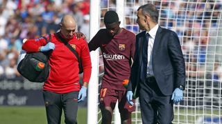 Barcelona: Ousmane Dembélé se lesionó ante Getafe en el primer tiempo