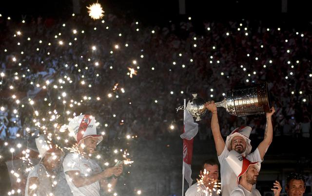 River Plate celebró a lo grande su cuarta Copa Libertadores | Foto: AP