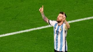 Lionel Messi anotó su primer gol en fase eliminatoria en una Copa del Mundo
