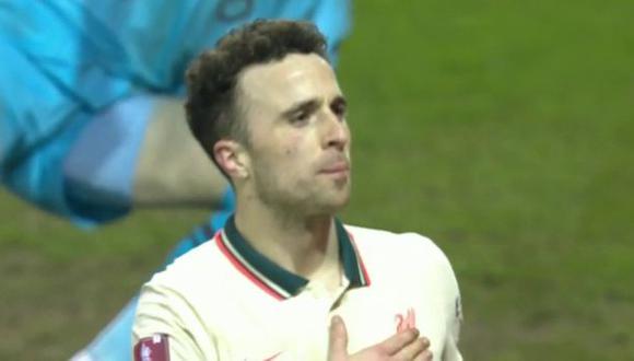 Gol de Diogo Jota para el 1-0 de Liverpool vs. Nottingham Forest. (Captura: ESPN)