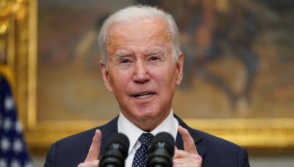 El presidente de EE.UU., Joe Biden, hace comentarios sobre los esfuerzos de su administración para buscar la disuasión y la diplomacia en respuesta a la acumulación militar de Rusia en la frontera de Ucrania, desde la Casa Blanca en Washington. (Foto: REUTERS/Kevin Lamarque).