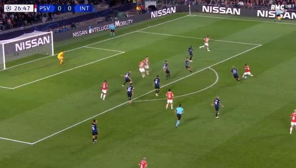 Inter de Milán vs. PSV EN VIVO: mira el golazo de Rosario para el 1-0 tras pase de Lozano | VIDEO