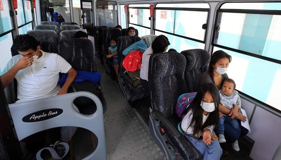 Las autoridades regionales transportaron a los viajeros hasta sus viviendas en las provincias de Casma, Pallasca y El Santa (Gobierno Regional de Áncash).