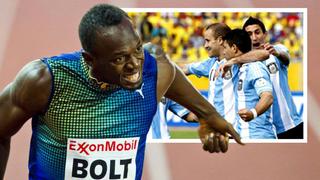 Usain Bolt quiere que Argentina gane el próximo Mundial de fútbol
