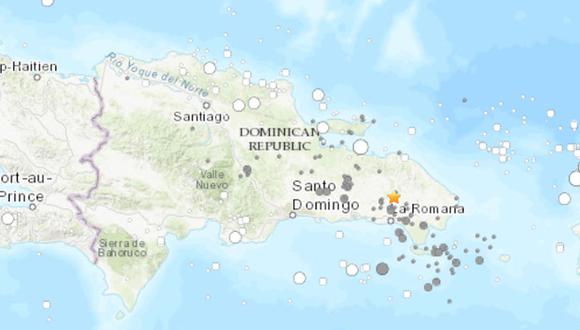 El epicentro del sismo fue a 8,7 kilómetros de Las Matas de Santa Cruz, en la provincia de Montecristi, en el noroeste dominicano | Foto: Captura de imagen / USGS