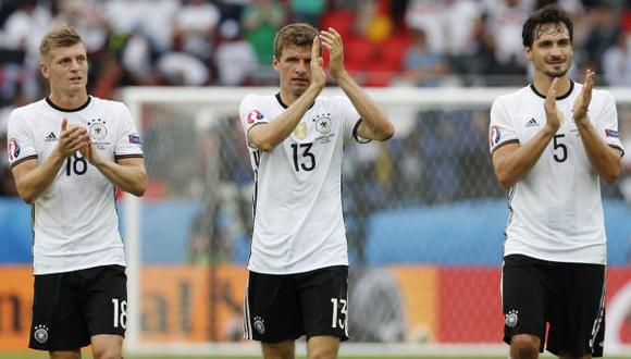 Estrellas de la selección alemana Toni Kroos, Thomas Müller y Mats Hummels. (Foto: AP)