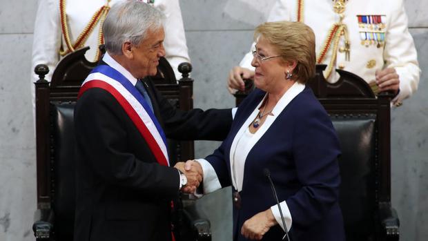 Sebastián Piñera and Michelle Bachelet have alternated the presidency of Chile for the last 16 years.  (GETTY IMAGES).