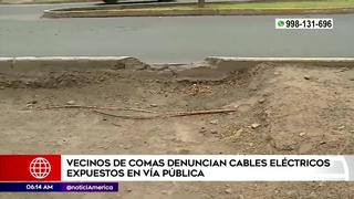 Carabayllo: denuncian conexiones eléctricas expuestas en vía pública