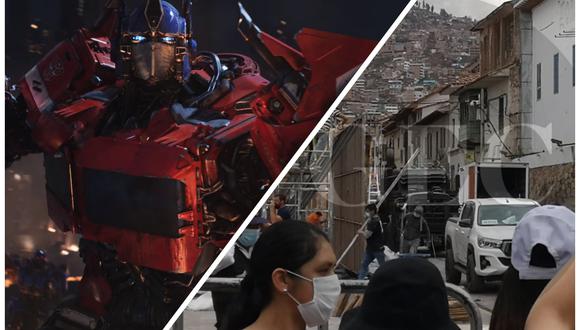 "Transformers: El despertar de las bestias" se sigue grabando en nuestro país. En la derecha el camión negro que representa al villano Scourge en la Plaza de Armas de Cusco. (Foto: Paramount Pictures/Oscar Guerrero/GEC)