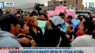 Simpatizantes y detractores de César Acuña se agarran a golpes durante mitin de APP | VIDEO
