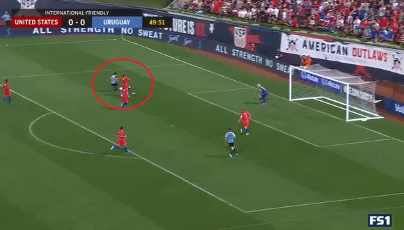 Uruguay vs. Estados Unidos: contragolpe letal de la 'Celeste' culminó con golazo de Brian Rodríguez | Foto: Captura