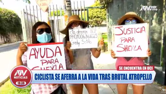 Sheyla Arias Sotelo se dirigía hacia su centro de trabajo cuando fue arrollada por el vehículo manejado a excesiva velocidad por Rolando Rafael Guatcho. (Foto: captura de video)