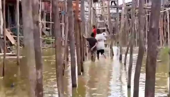 Casas afectadas por crecidas de río. Foto: Canal N