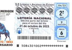 Lotería Nacional hoy, sábado 21 de octubre: comprobar resultados y décimos