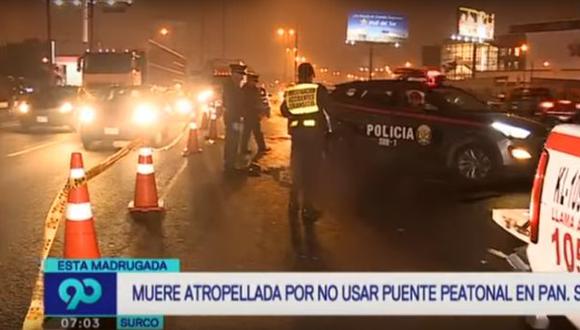 Surco: Mujer murió atropellada en la Panamericana Sur