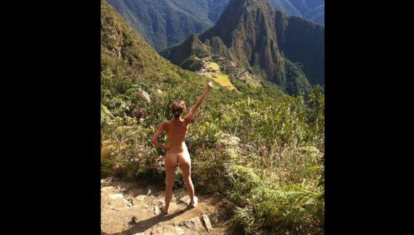 Nudismo en Machu Picchu es tendencia mundial en las redes