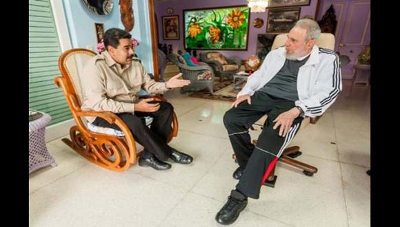¿Qué le regaló Maduro a Fidel Castro en esta reunión en Cuba?