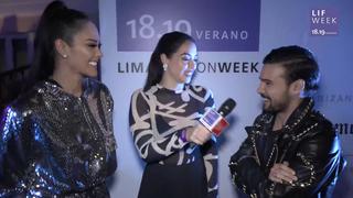 Ezio Oliva y Karen Schwarz vistieron Moschino durante el LIFWeek