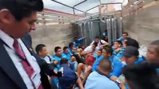 Copa Perú: futbolistas del Llacuabamba de Trujillo fueron retirados del estadio Garcilaso en un camión de caballos para no ser agredidos | VIDEO