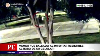 Los Olivos: menor fue baleado al resistirse al robo de su celular | VIDEO