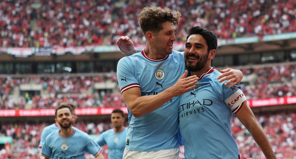 Manchester City venció 2-1 a Manchester United en Wembley. (Foto: AFP)