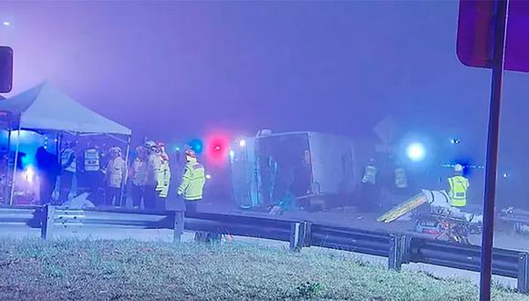 Otros 18 pasajeros salieron ilesos de este accidente. (Foto: Nine Network)