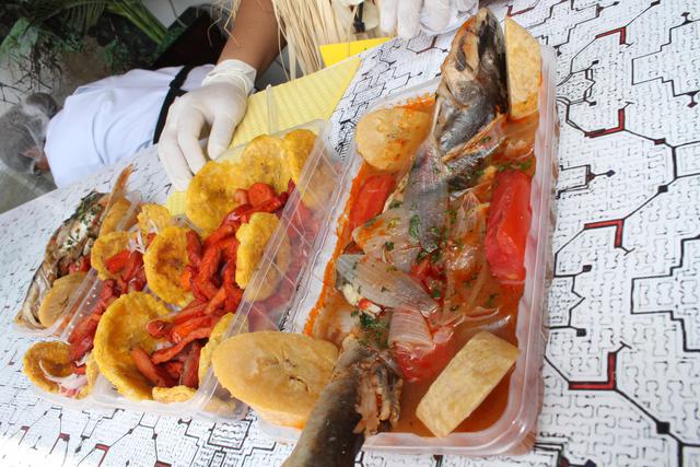 Manguaré: Jalea de cocina y sudado de toa, pescado de la selva. Media porción: S/8 (Foto: Alicia Rojas)