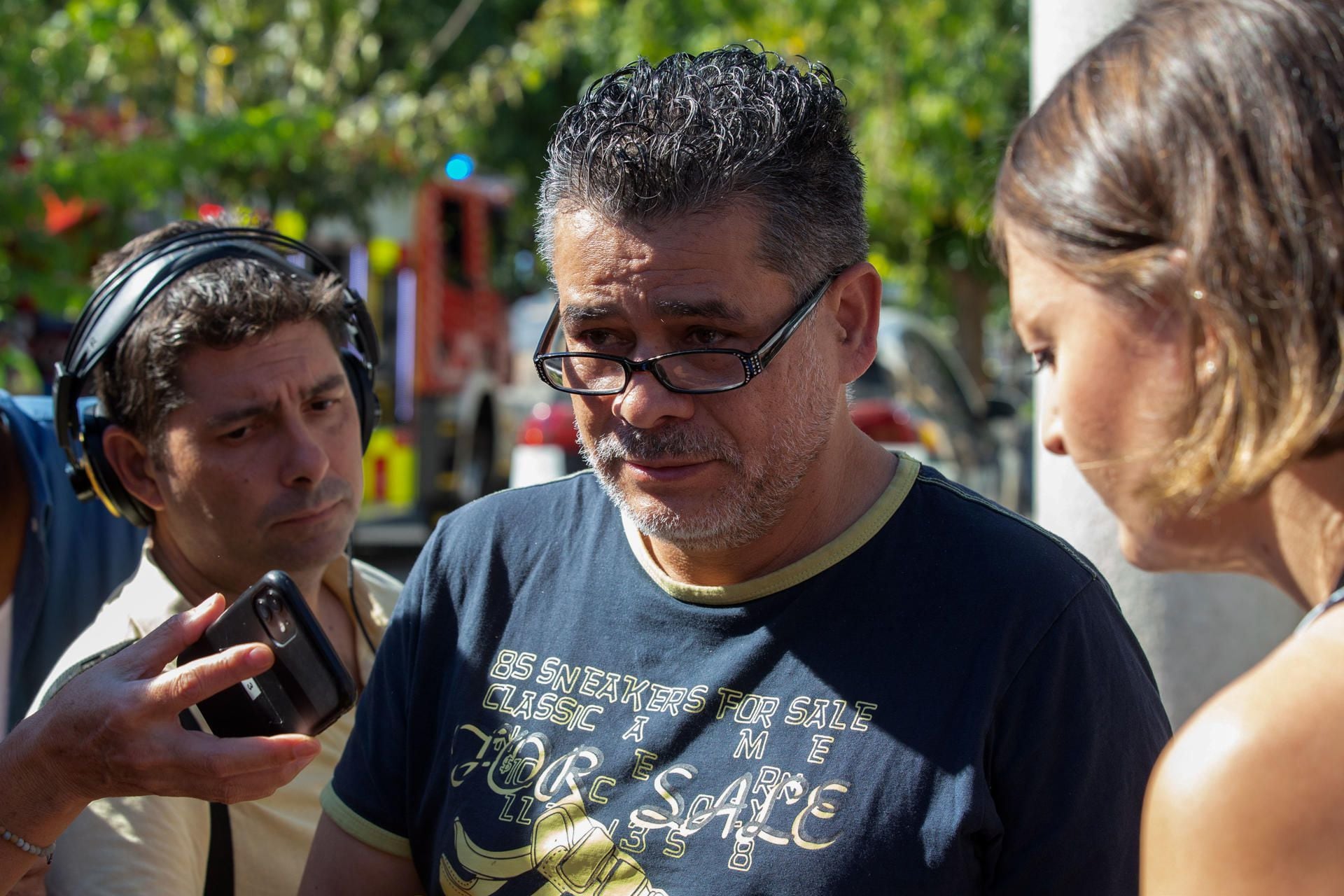 In the image Jairo, father of a woman who disappeared in the nightclub fire in Murcia.  (EFE/ Marcial Guillén).