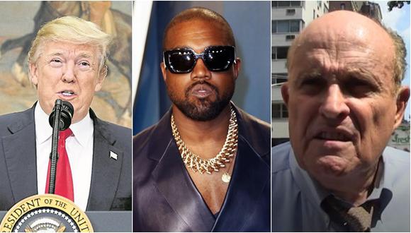 Trump, West y Giuliani. (Fotos: Agencias)