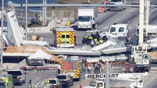 Miami: Sube a 6 la cifra de muertos por el colapso del puente peatonal