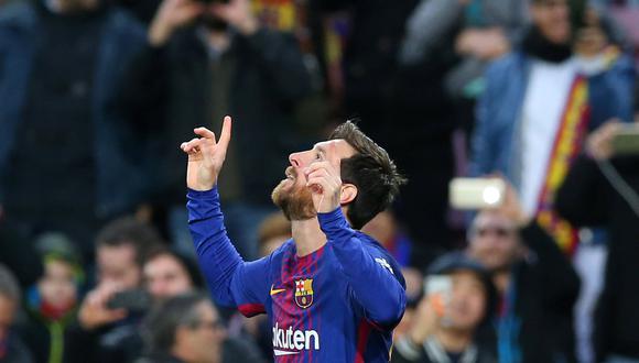 Lionel Messi inició la brillante acción con un pase magnífico y definió de cara al arco con un remate sublime. Este fue su primera conquista del año con el Barcelona. (Foto: AFP)