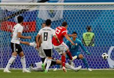 Rusia vs. Egipto:Dzyuba anotó golazo tras gran jugada individual | Mundial 2018