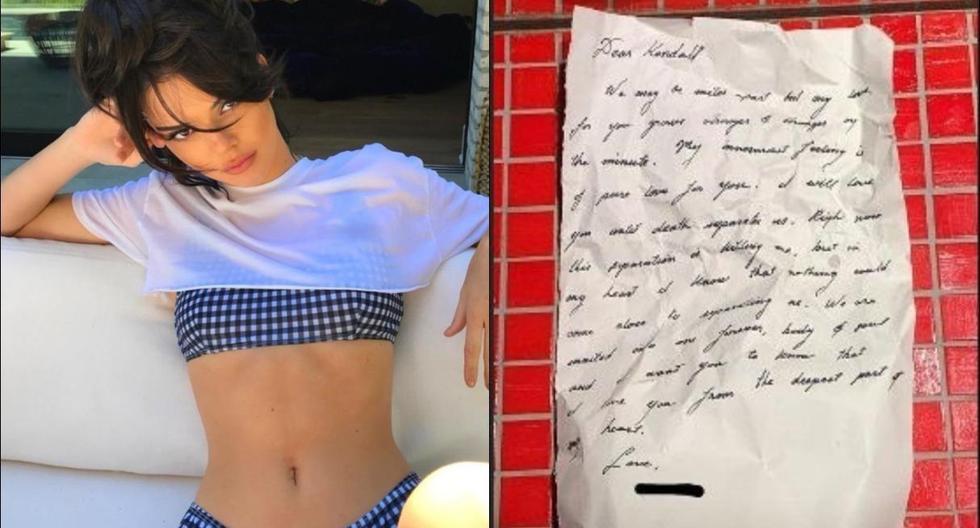 Un fanático le escribió una emotiva carta a Kendall Jenner. (Foto: Composición/Instagram)